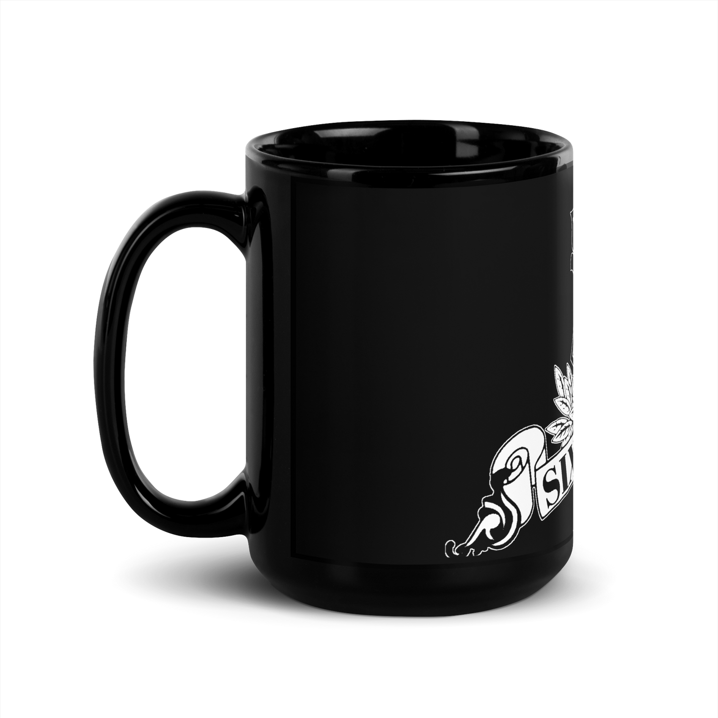 Six Figga Black Glossy Mug